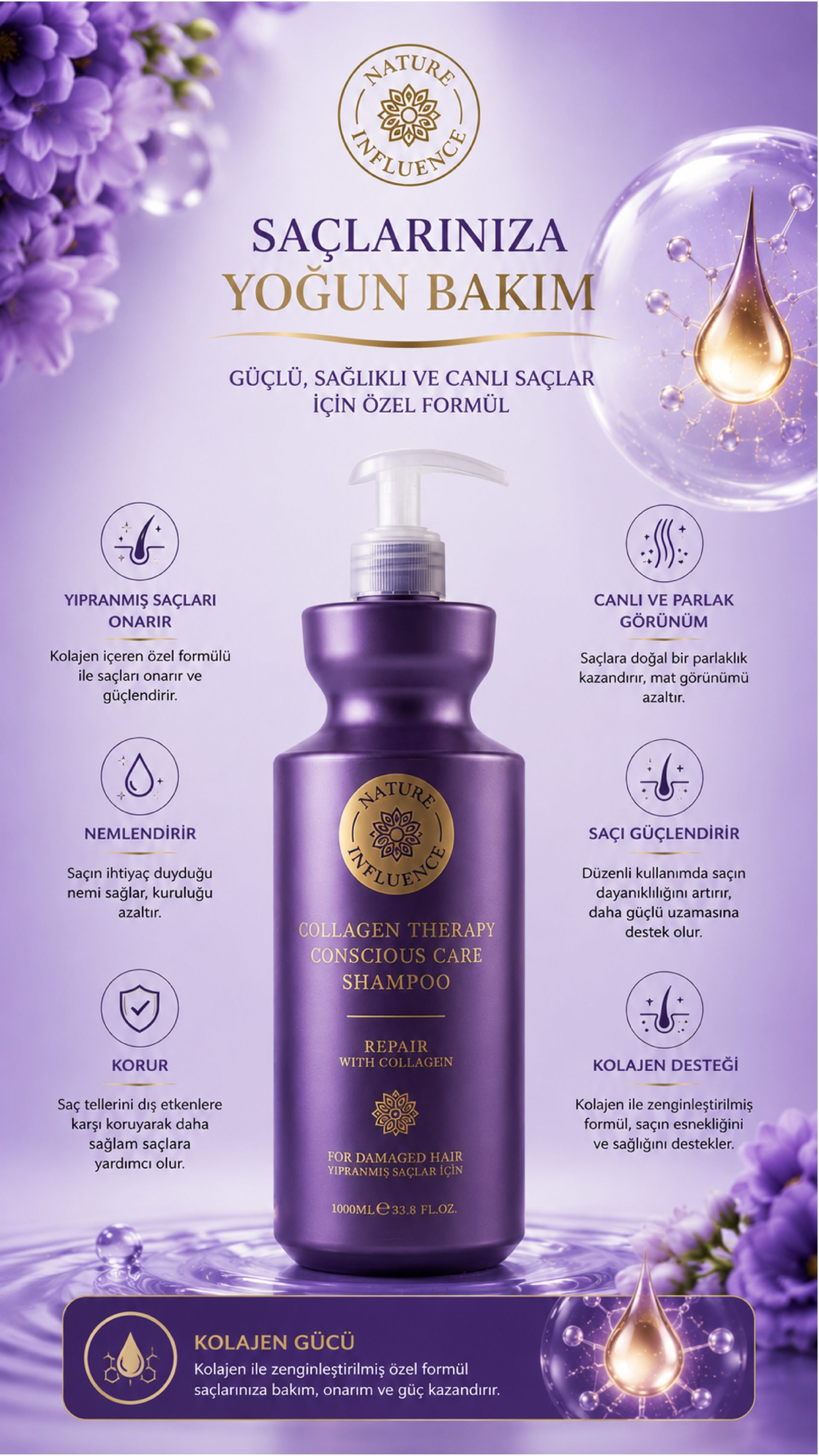 COLLAGEN THERAPY CONSCIOUS CARE SHAMPOO REPAIR WITH COLLAGEN FOR